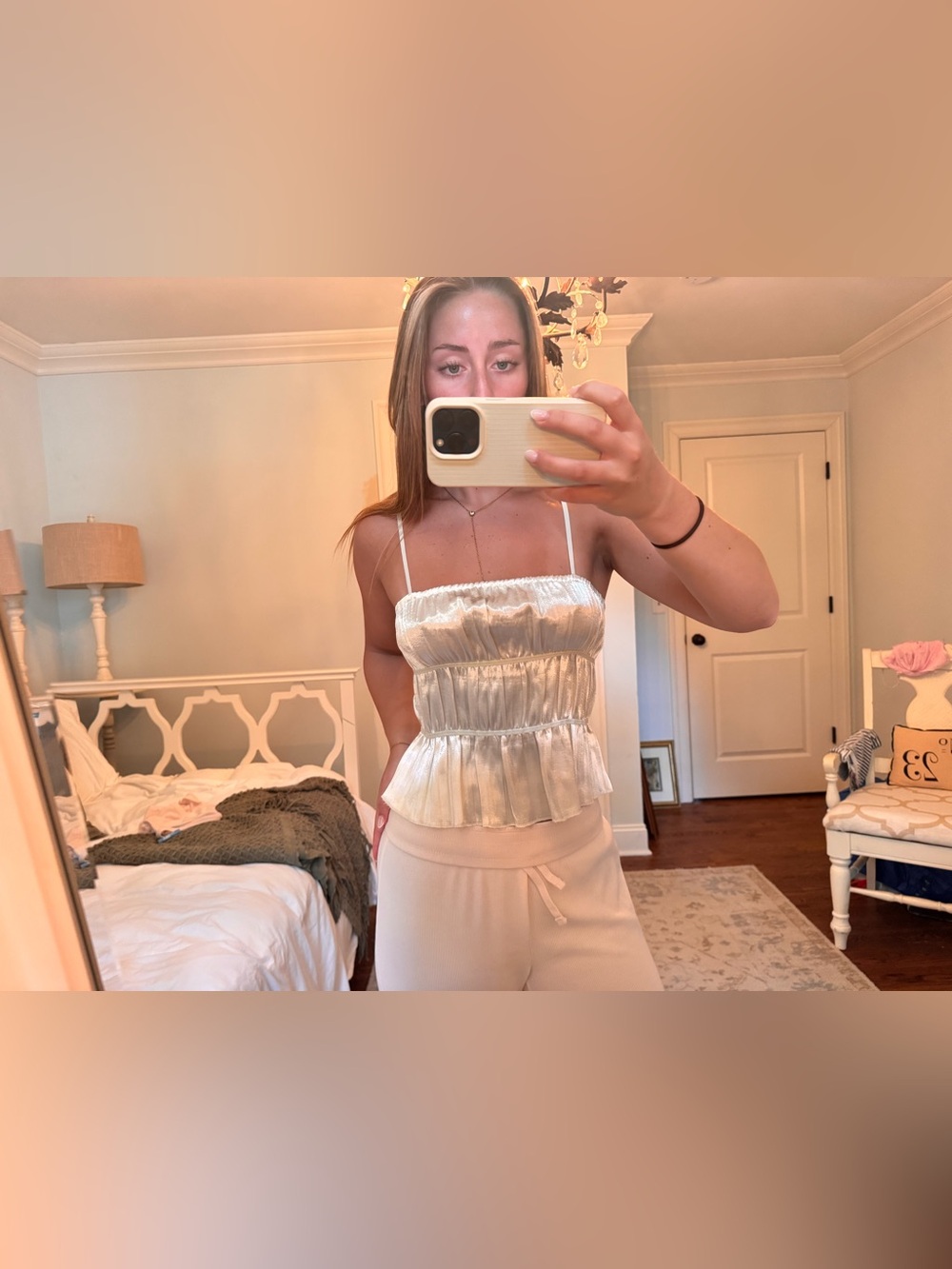 Free People Champagne Top